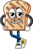 Toast with arms and legs vector