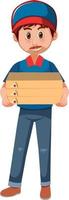 Delivery man with packages vector