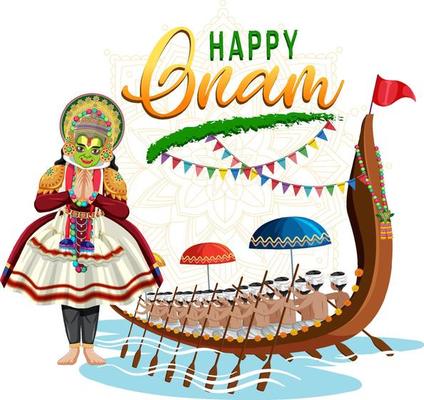 Onam Hindu harvest festival poster