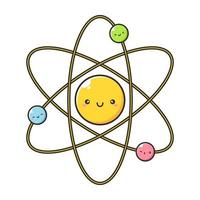 cute happy of molecular character vector