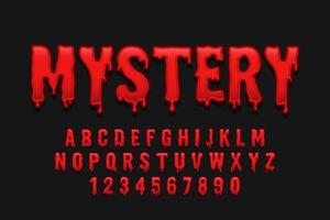 decorative mystery Font and Alphabet vector