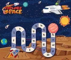 Game template with space theme background vector