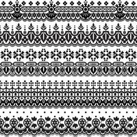 lace ornaments set vector