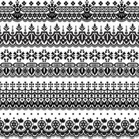 lace ornaments set vector