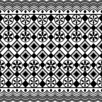 Vertical Seamless Pattern Black Lace. vector