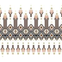 Geometric ethnic pattern seamless design for background or wallpaper. vector