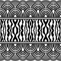 abstract black and white ornamental retro lace design vector