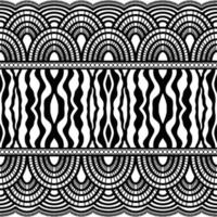 diseño de encaje retro ornamental blanco y negro abstracto vector