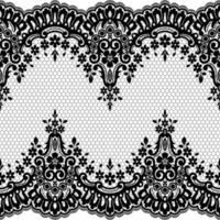 Vertical Seamless pattern lace. vector