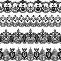 lace ornaments set vector