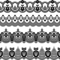 lace ornaments set vector