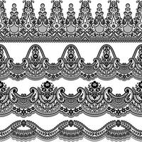 lace ornaments set vector