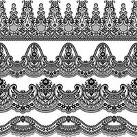 lace ornaments set vector