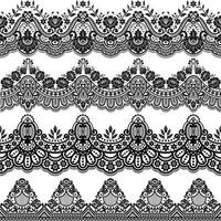 lace ornaments set vector