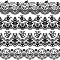 lace ornaments set vector