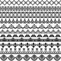 lace ornaments set vector