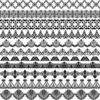 lace ornaments set vector