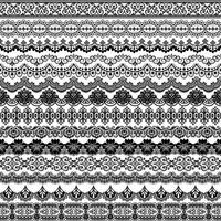 lace ornaments set vector