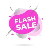 Modern liquid abstract FLASH SALE text flat style design vector