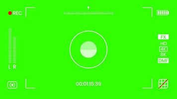 Green colored chroma key camera rec frame viewfinder overlay background screen flat style design vector illustration. Chroma key VFX screen camera overlay abstract background concept for video footage