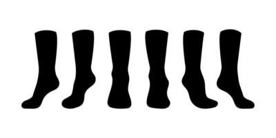 Black socks template mockup flat style design vector illustration set.