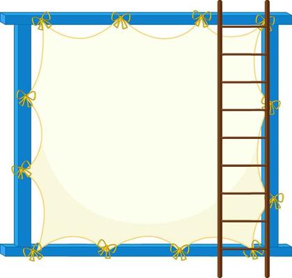 Board template with blue frame