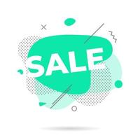 Modern liquid abstract SALE text flat style design vector