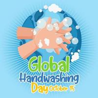 Global Handwashing Day poster design vector