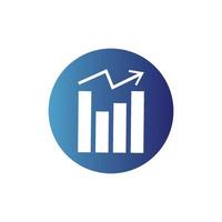 Graph Icon in trendy flat style isolated on white . Chart bar symbol for your web site design  logo  app  UI. vector