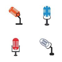 Microphone symbol design icon vector background