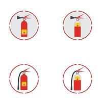 Fire extinguisher icon, protection equipment,emergency sign,safety symbol vector