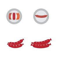 Sausage Icon Illustration vector background