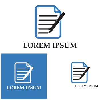 Write Document User Interface Outline Icon Logo Vector Illustration