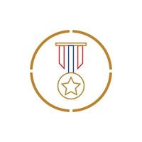 Medal icon vector background template illustration