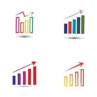 Graph Icon in trendy flat style isolated on white . Chart bar symbol for your web site design  logo  app  UI. vector