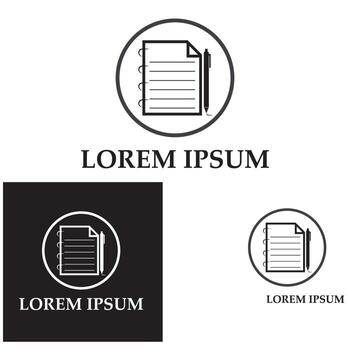 Write Document User Interface Outline Icon Logo Vector Illustration