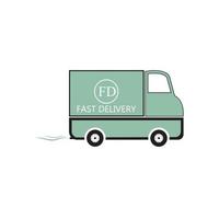 Fast delivery truck icon vector illustration