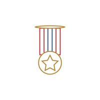 Medal icon vector background template illustration