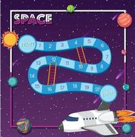 Game template with space theme background vector