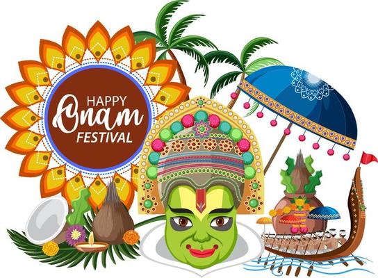 Onam Hindu harvest festival poster