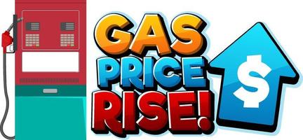 Gas Price Rise font logo design vector