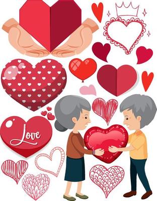 Valentine theme with many hearts