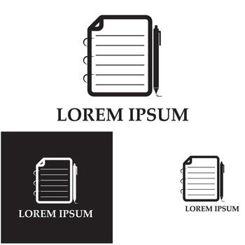 Write Document User Interface Outline Icon Logo Vector Illustration