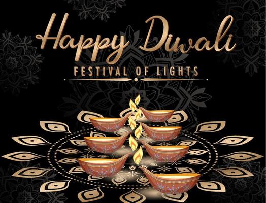 Happy Diwali festival of lights poster