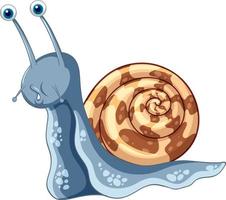 Isolated snail cartoon character vector