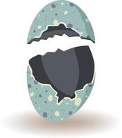 Cracking eggs on white background vector