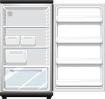 Refridgerator with opened door vector