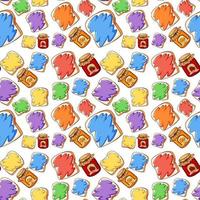 Seamless background design with colorful flowers vector