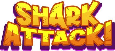 Font design for words shark attack vector