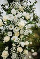 wedding decor with natural flowers photo